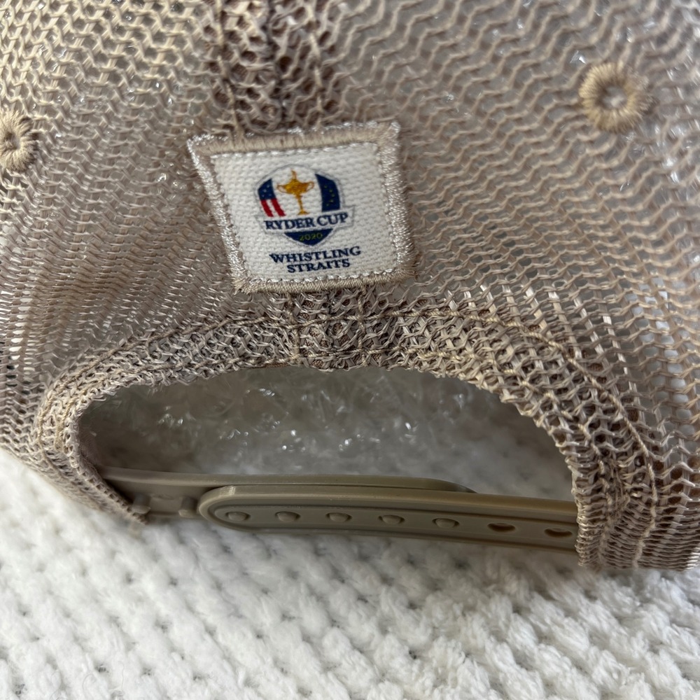 Ahead Ryder Cup 2020 Whistling Straits Trucker Hat Black Tan Snapback Gentian - Picture 4 of 6